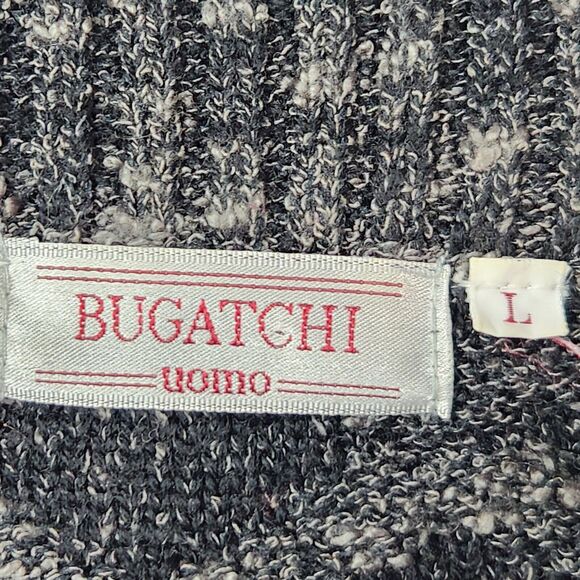 Vtg 90s Bugatchi Sweater Mens‎ L Knitted Wool Blend Retro Eclectic Luxury Preppy - Picture 6 of 7